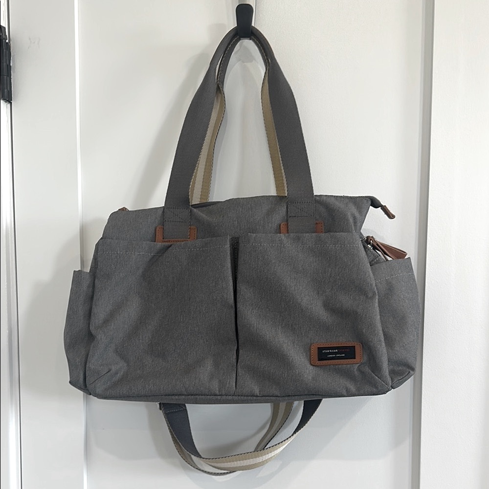 Storksak Gray Diaper Bag with Durable Design